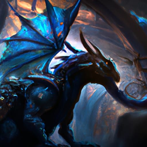 Epic Nidhogg Dragon in Dark Fantasy Style