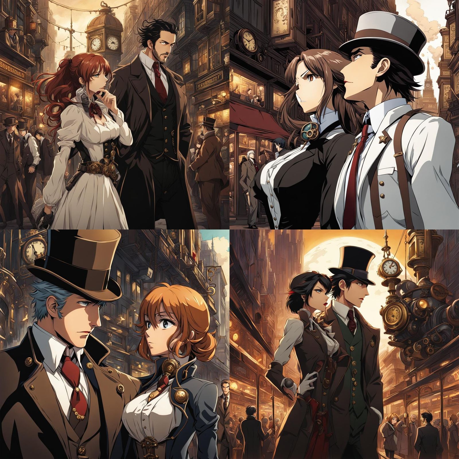 Steampunk Woman Stuns City Gazer: Anime Style