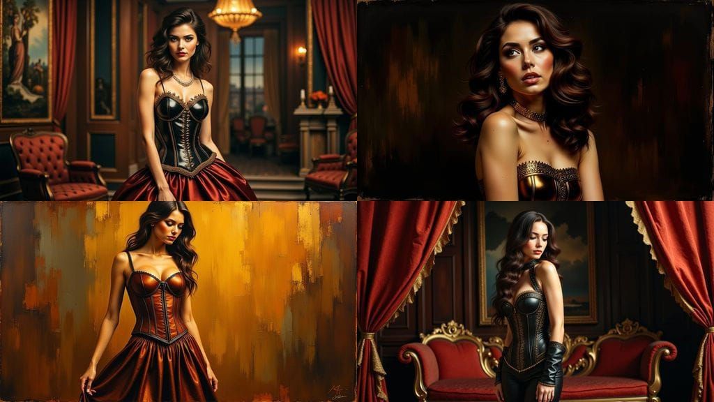 Renaissance Woman in Soft Oil Painting Style