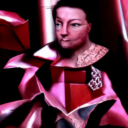 Catherine de Medici, Queen of Florence and France 8K 3D cubist