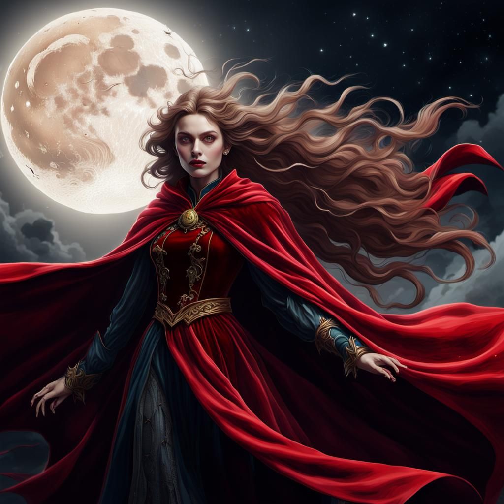 The red cape woman