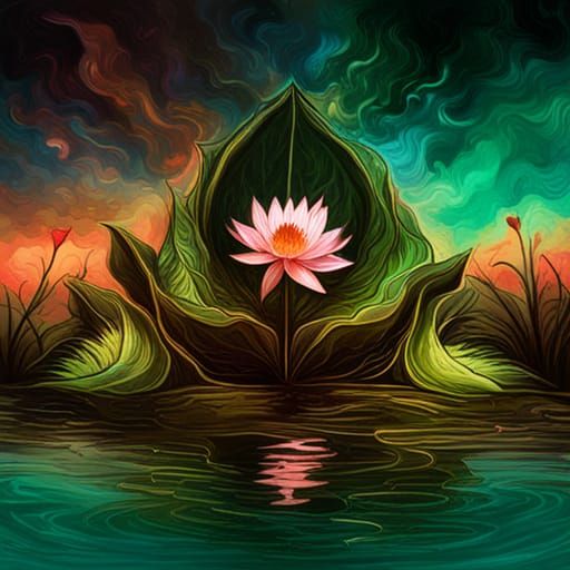Bleeding Lotus Flower Album Cover Art