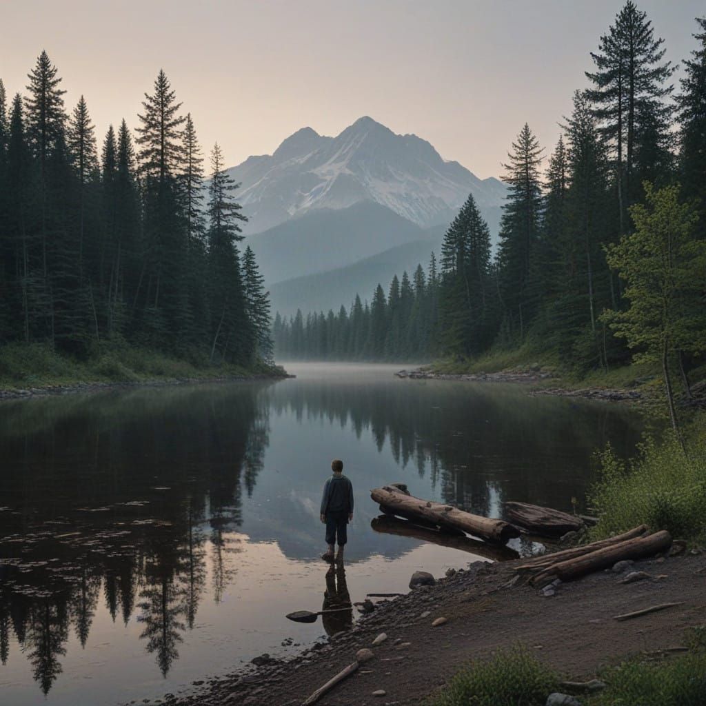 Epic Dawn on the Ural Mountains