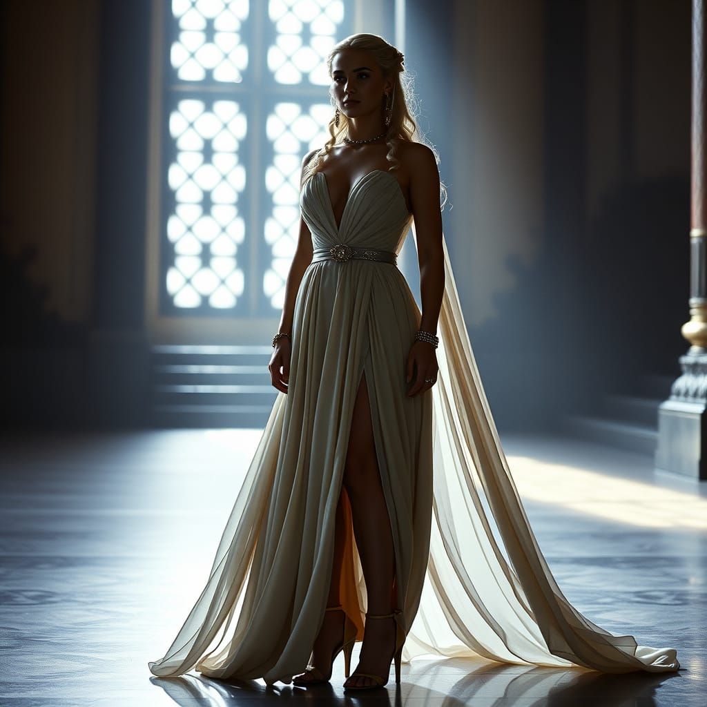 Daenerys Targaryen: Majestic Portrait in Cinematic Style