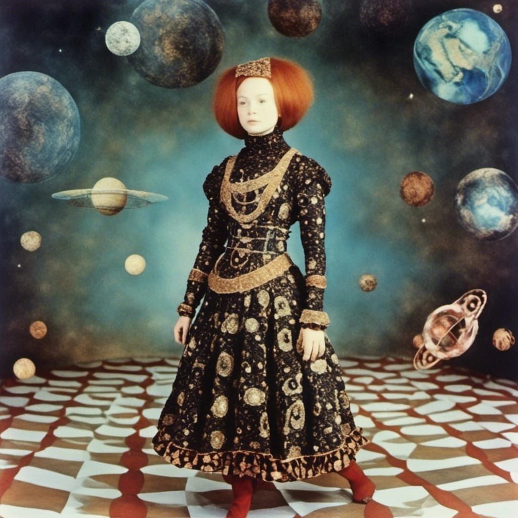 Retro Space Heroine in Surreal Sixties Style