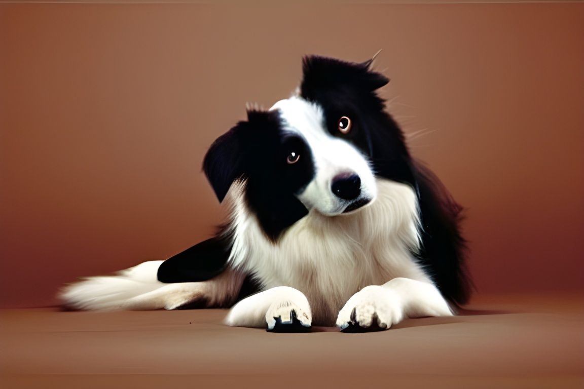 Border Collie with Diamond Pattern Fur