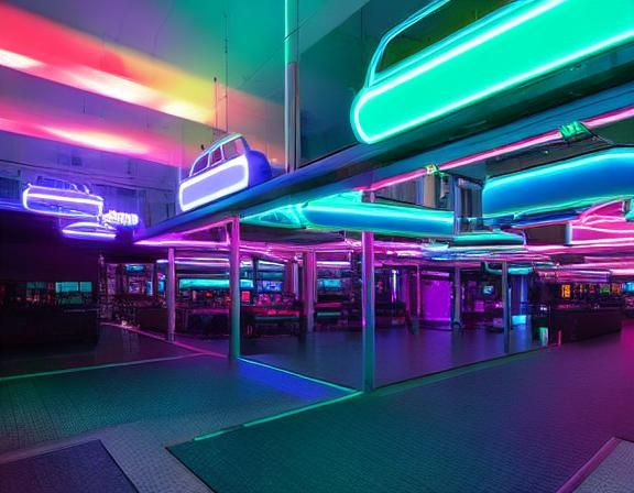 Skyway cyberpunk neon