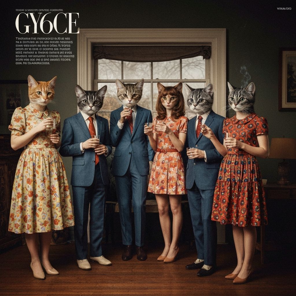 Groovy Cats: 1960s Fashion Photo Shoot