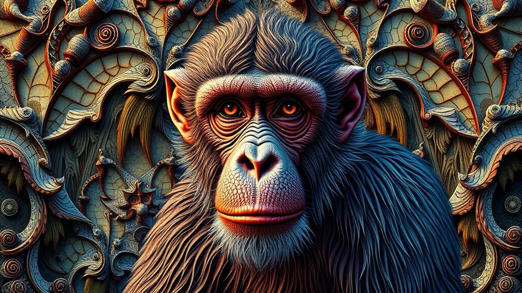 Surreal Symmetrical Portrait in Fantasy Style