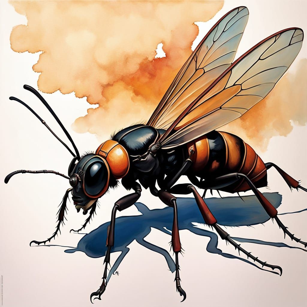 Woman in a Mix of Emotions, Warm and Vibrant Colors