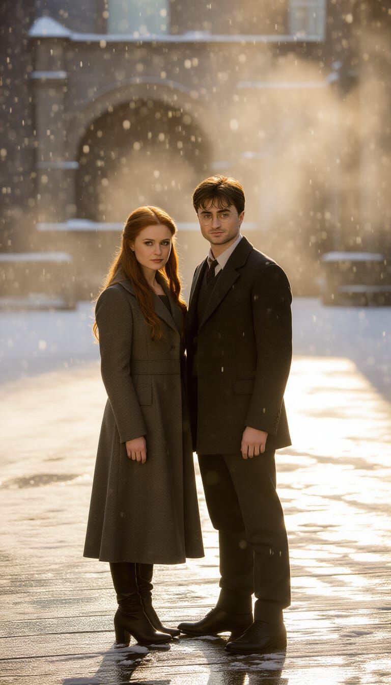 Cinematic Film Still of Two People