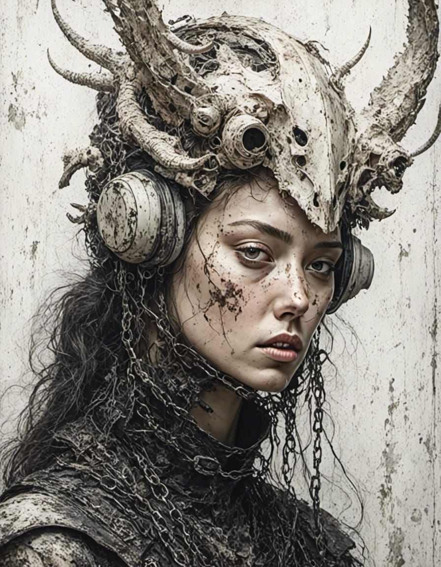 <lora:Vintage Gothica:1.0> <lora:JLG636 A:1.0> <lora:Chromatic Creations:1.0> <lora:Vintage Goth:1.0> Hyperreal digital ...