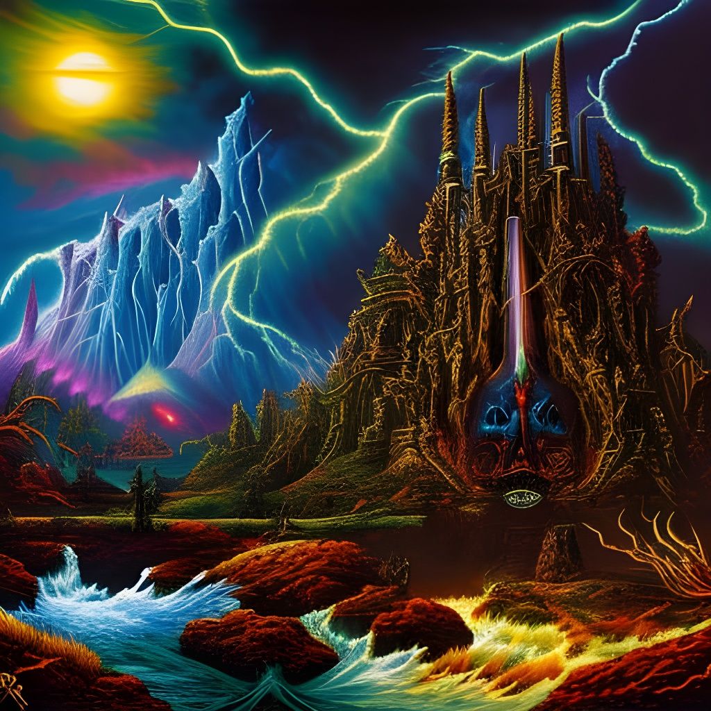 Thrash Metal Skull Art in Ed Repka Style