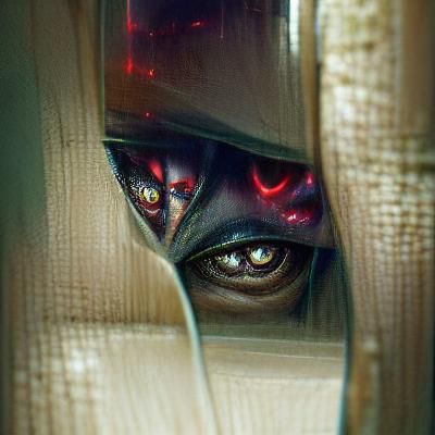 Sinister Gaze in Fantasy Illustration Style