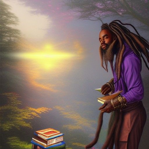 Photorealistic African Wizard with Ethereal Aura