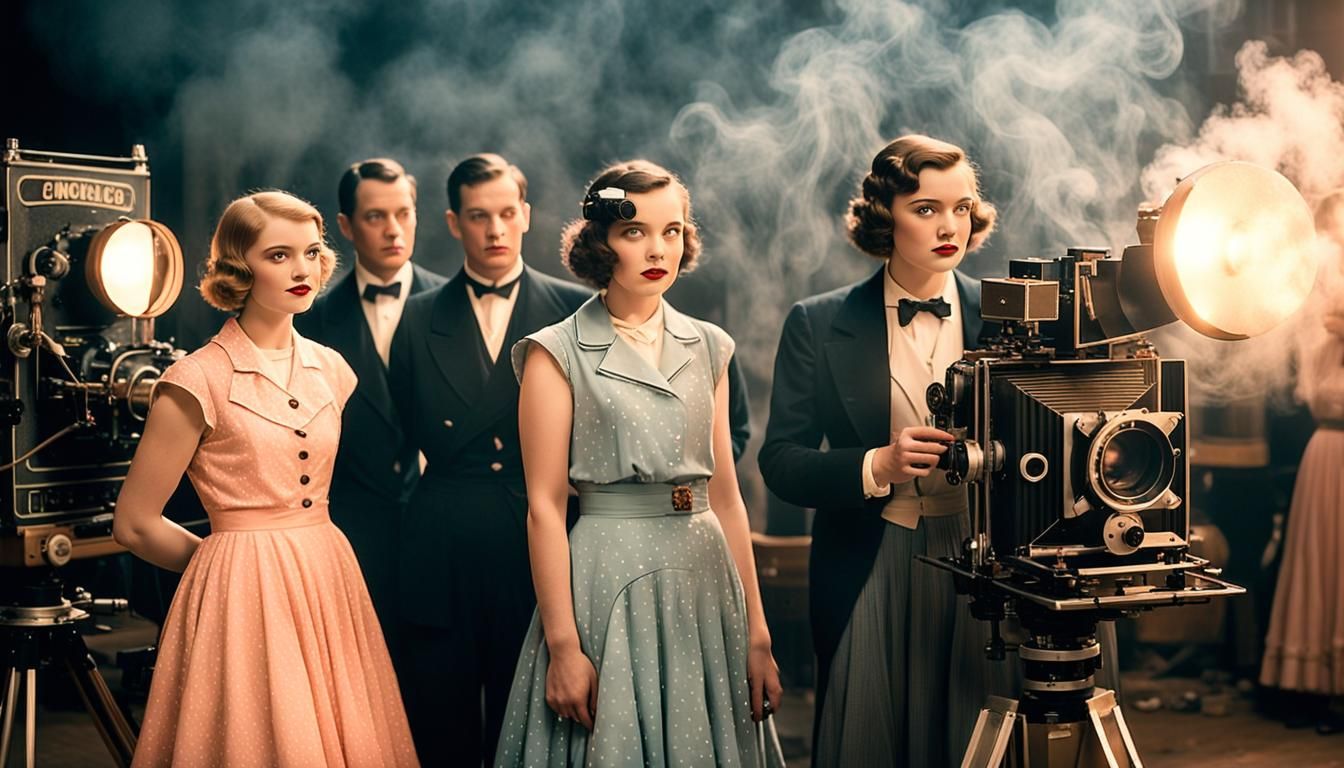 1930s Hollywood Film Still Featuring Two Young Women