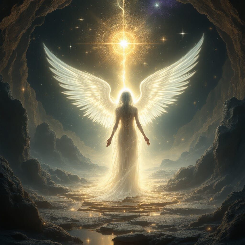 Ethereal Being in a Realm of Loss and Grief