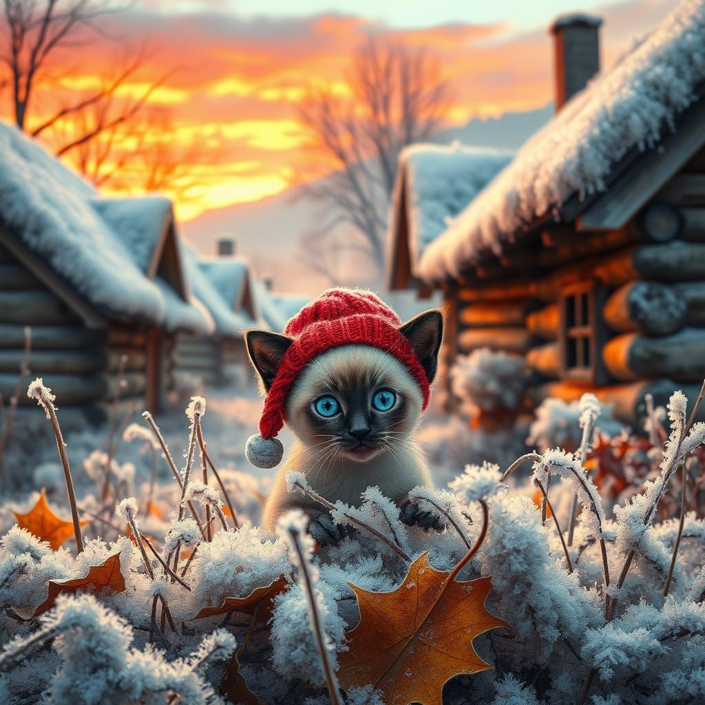 Frozen kitten