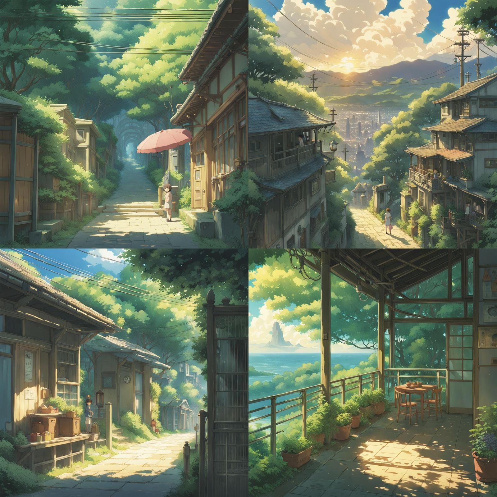 Anime Key Visual in Ghibli Style