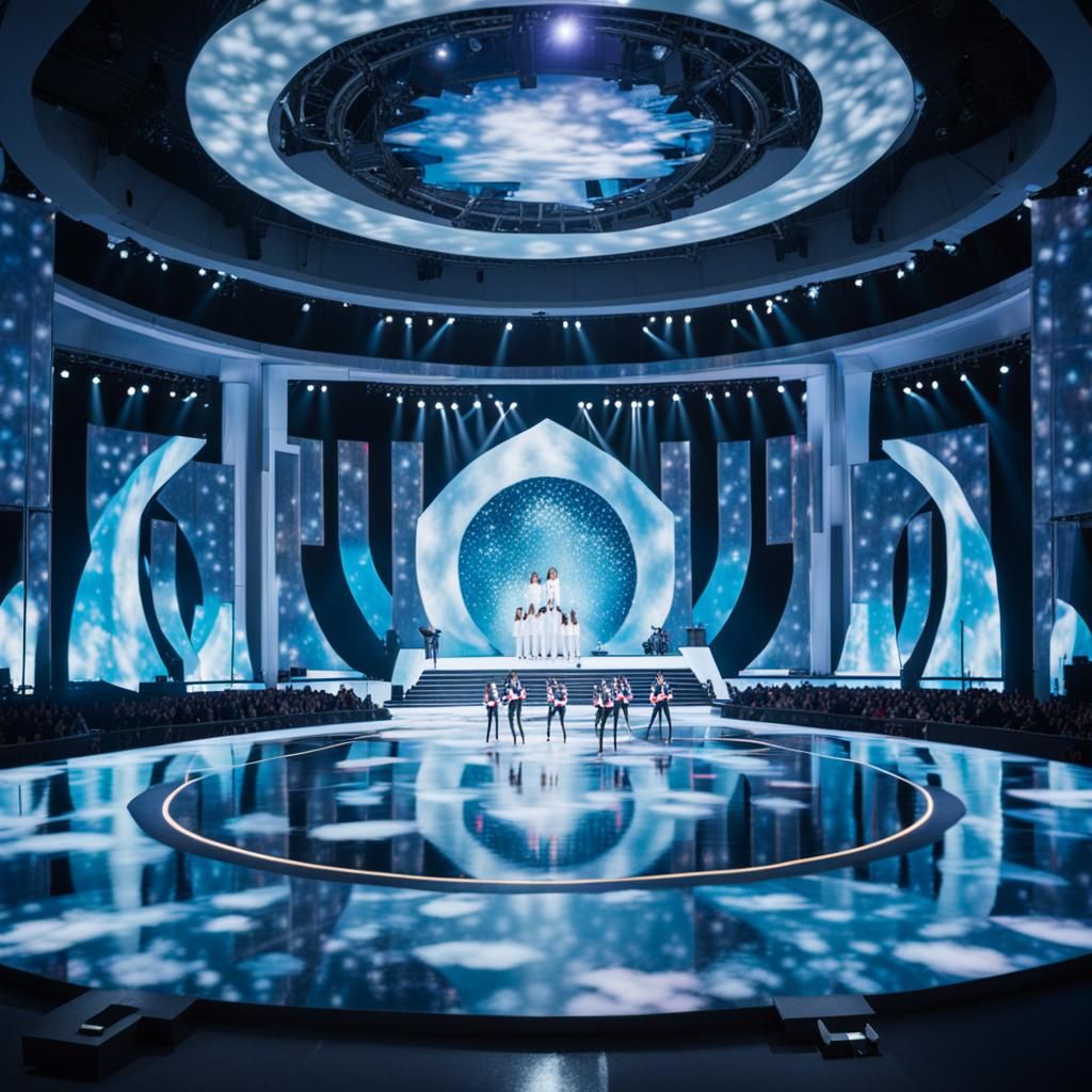 Energetic J-Pop Girl Group Concert Photo