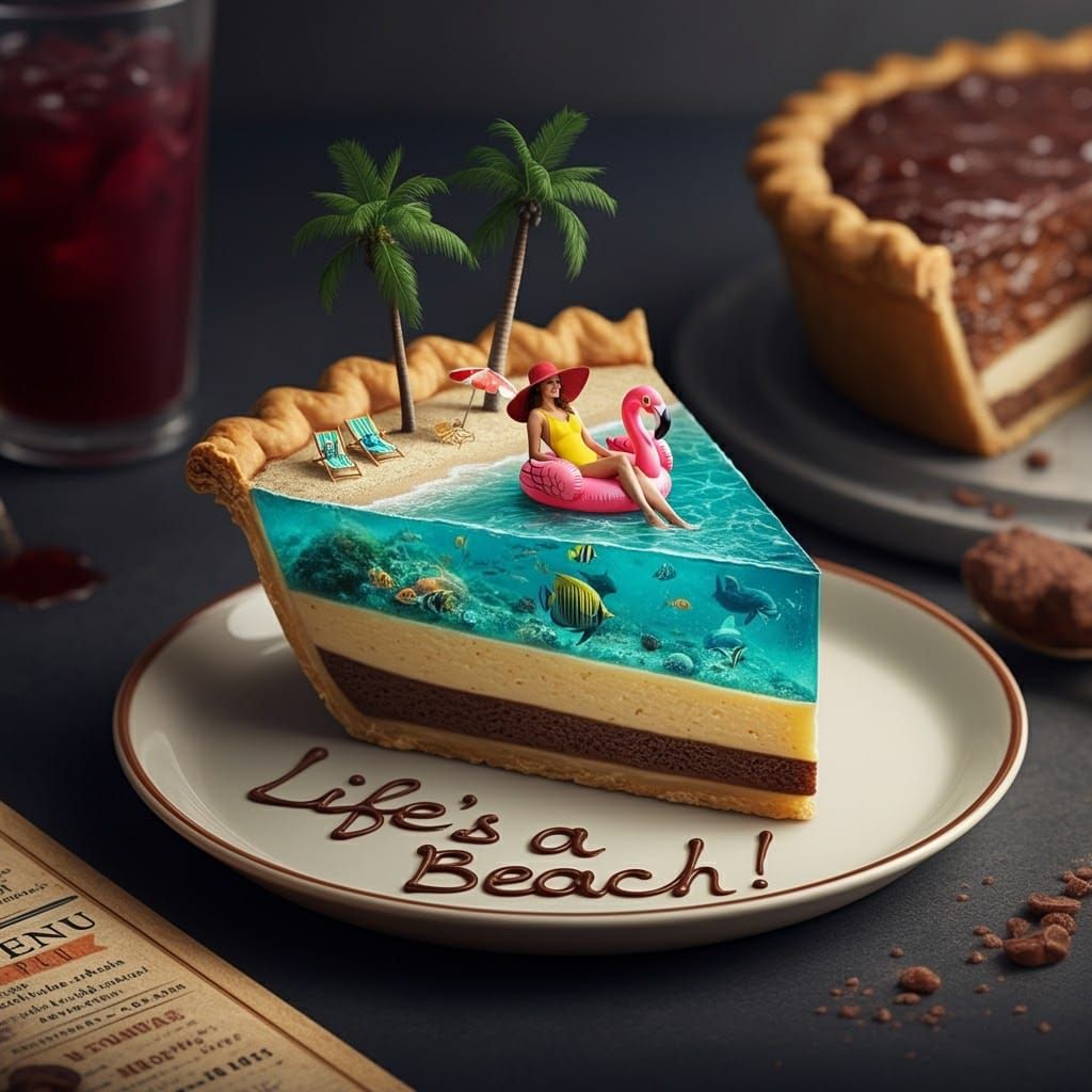 🏝️ One Slice of Paradise Please, hold my calls! 🍰