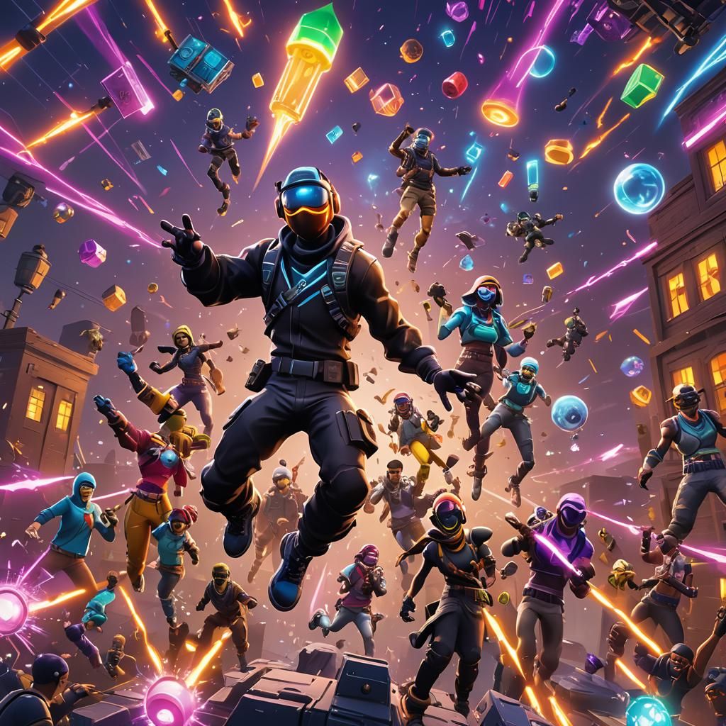 Electrifying Fortnite Album Cover with Boogie Bomb