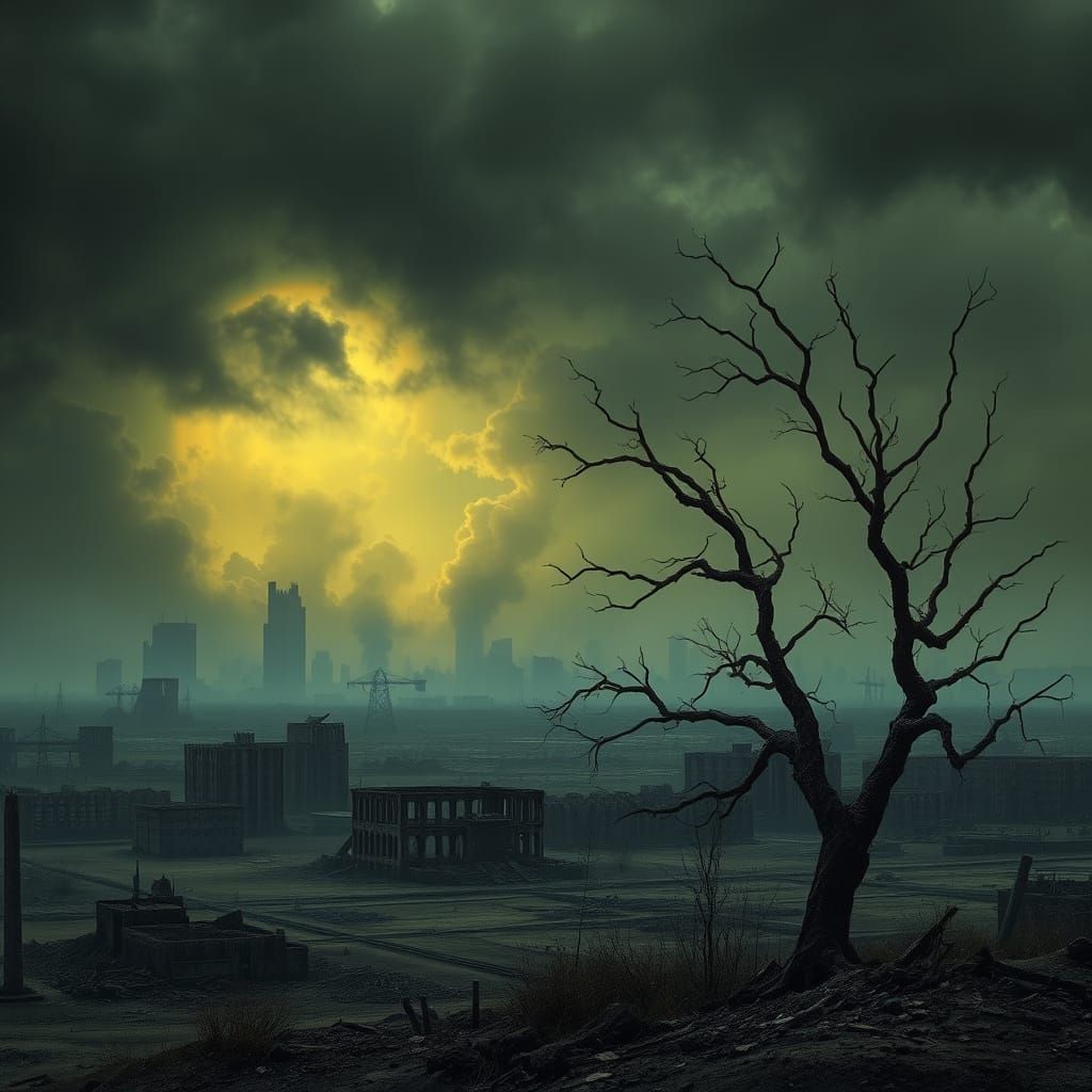Post-Apocalyptic Wasteland in a Gritty, Dystopian Style