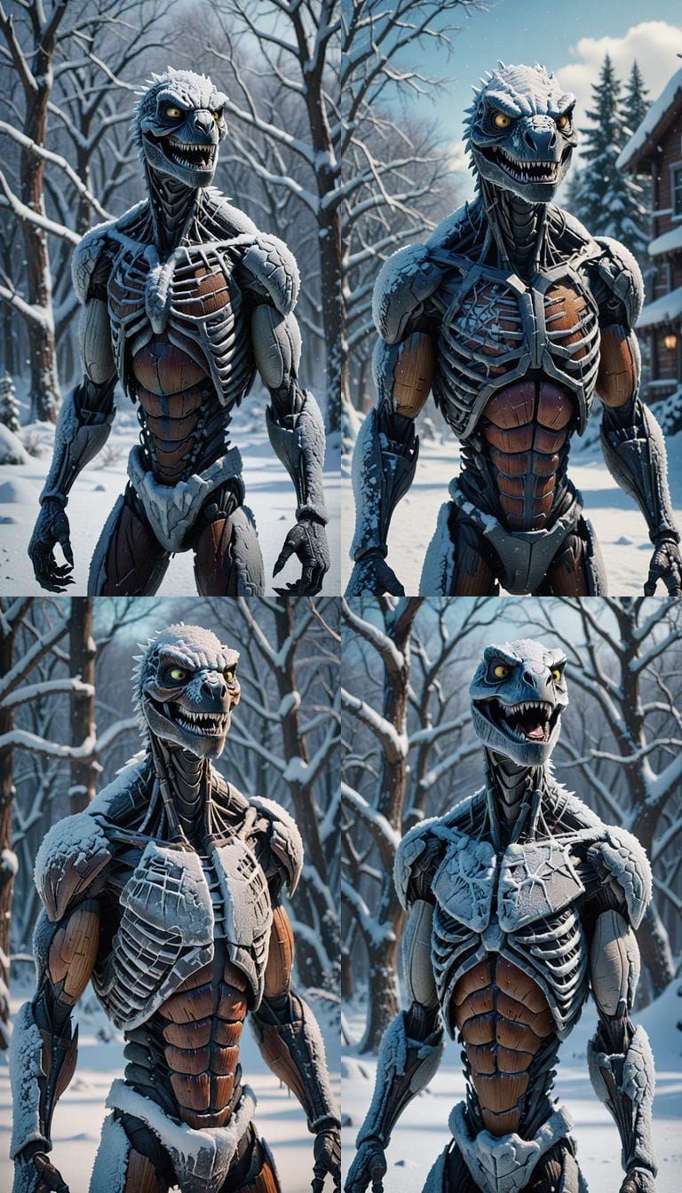 Snowy Fractured Body in Disney Pixar Style