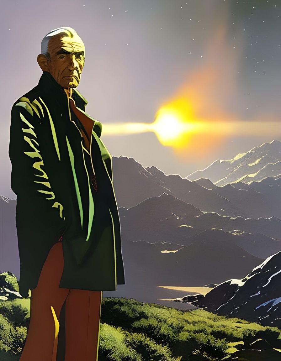 Marshall Applewhite Portrait with Alien Mothership, Comic St...