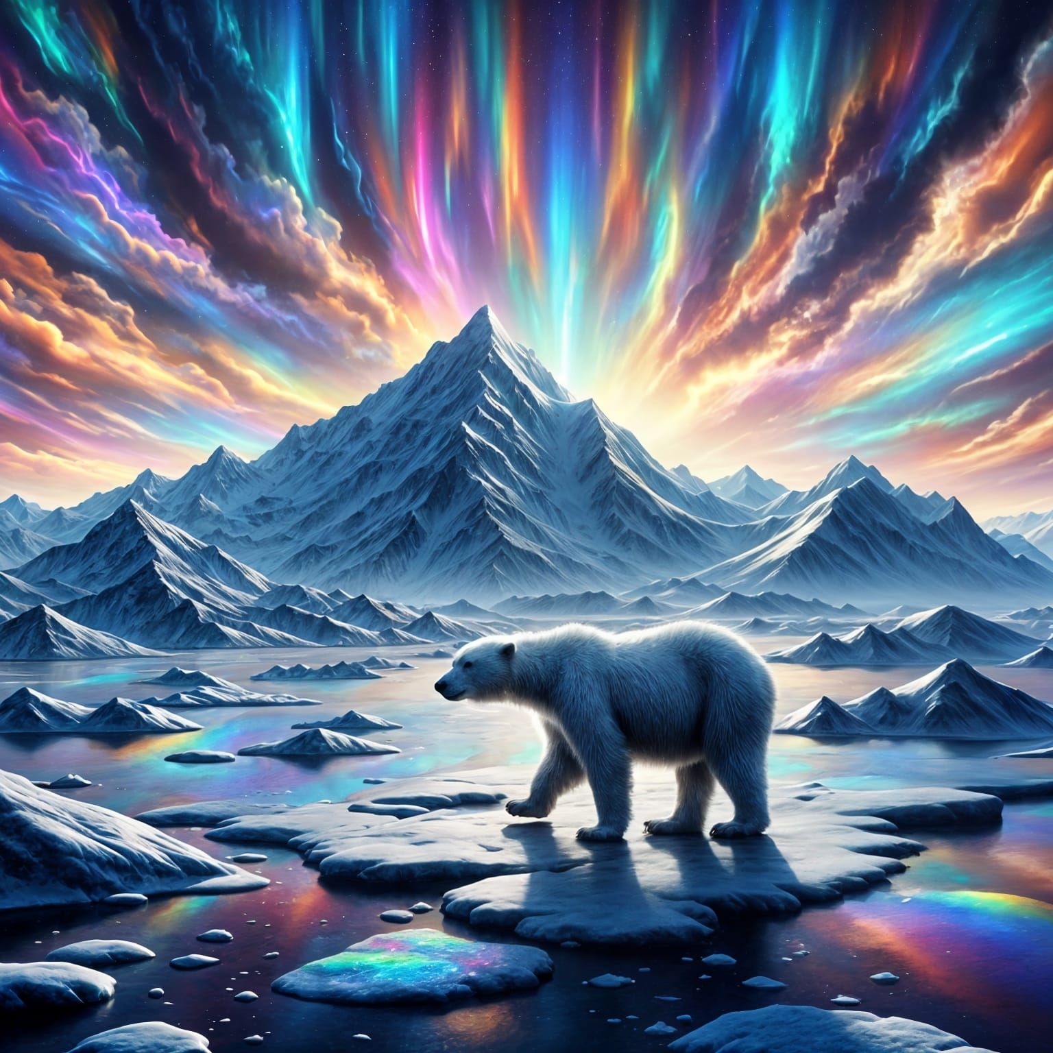 <lora:GlitchFoilFlux:1.0> <lora:SumnerVision2:1.0> "A majest...