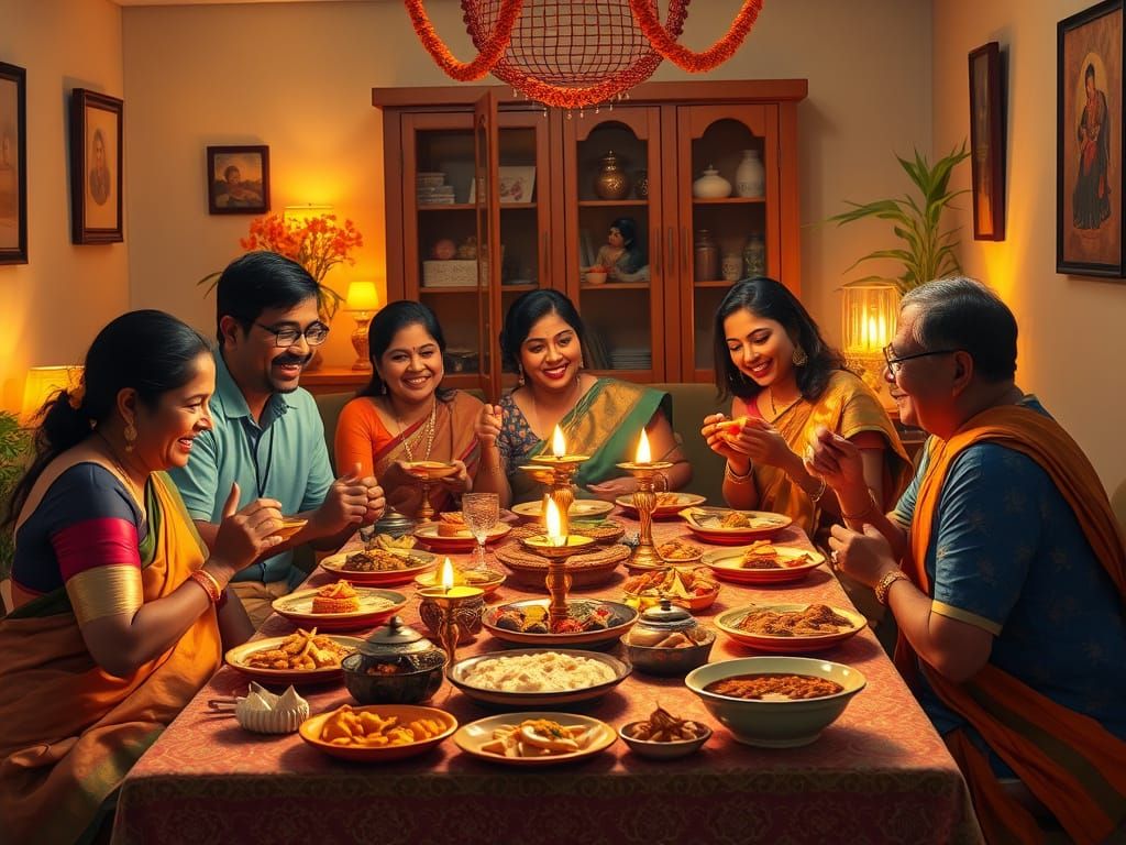 Singaporean Family Celebrates Diwali with Vibrant Traditiona...