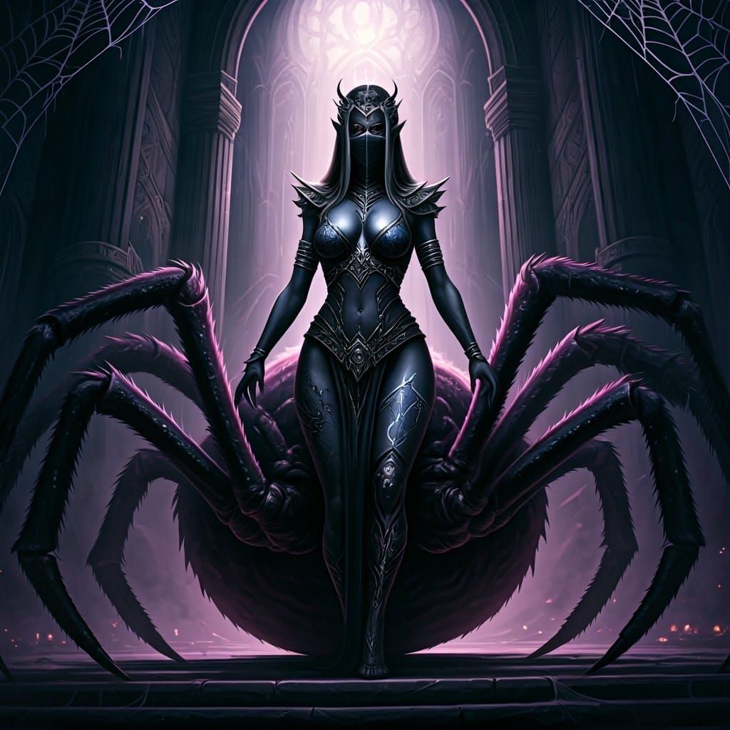 Drider High Priestess in Dark Temple