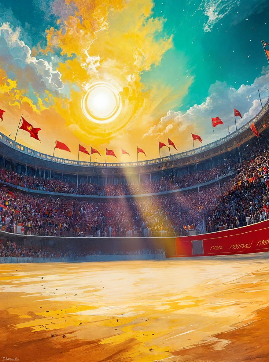 1920s Running of the Bulls Fiesta in Spain