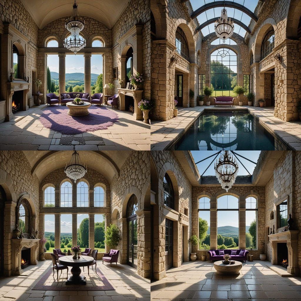 Château Ruins Meet Modern Glass Architecture