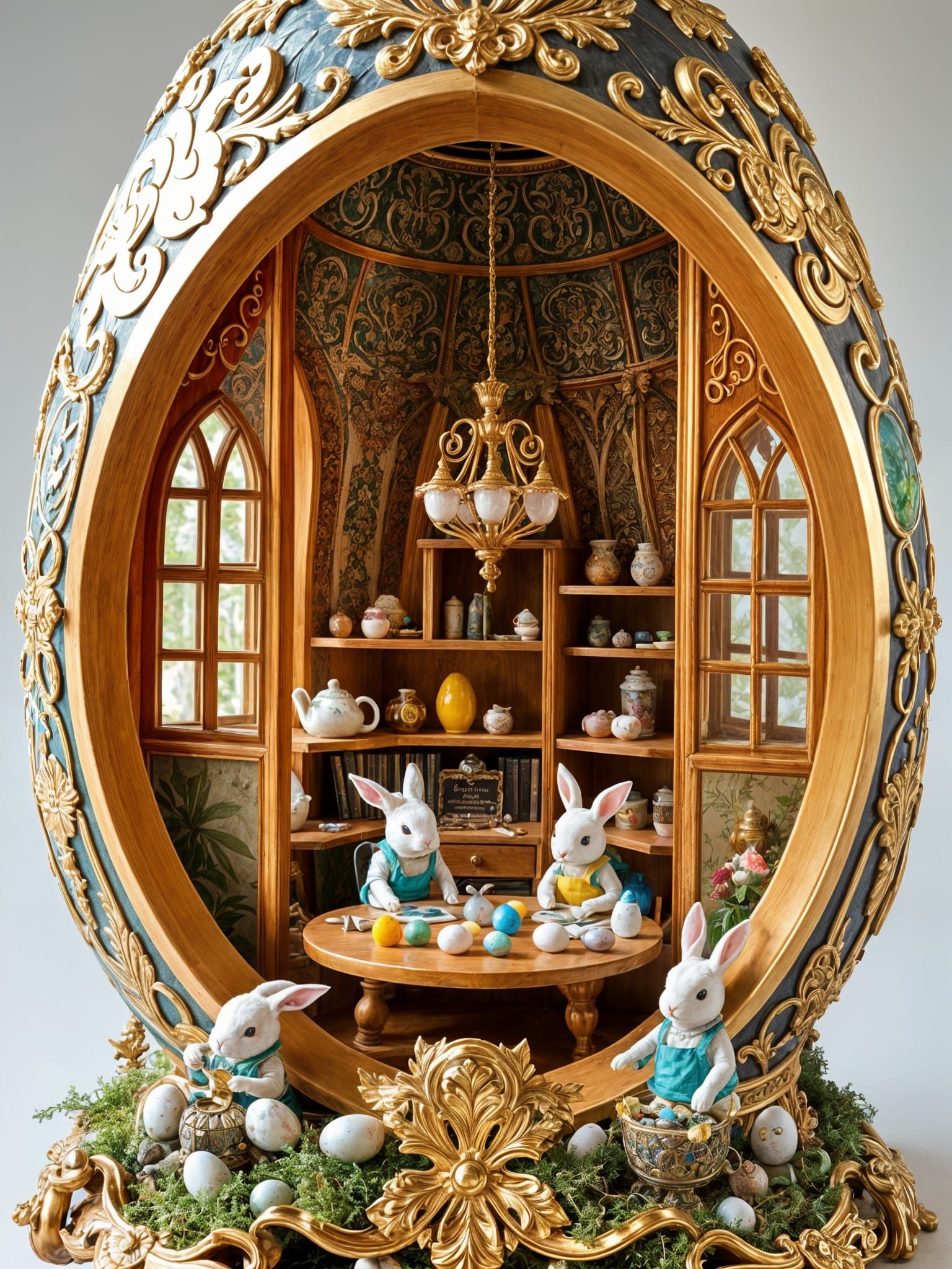 Fabergé Egg Transforms into Whimsical Easter Craft Studio