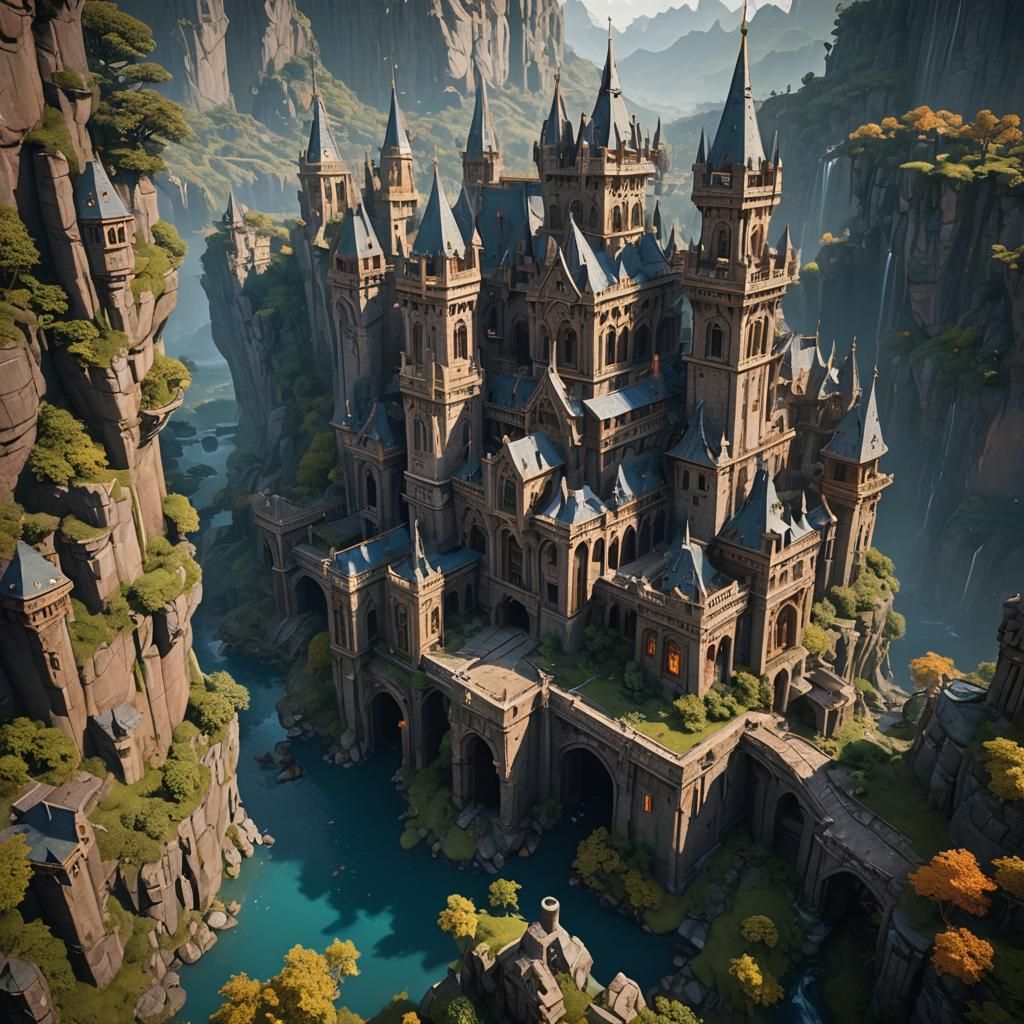 Fantastical Matte Painting with Intricate Details