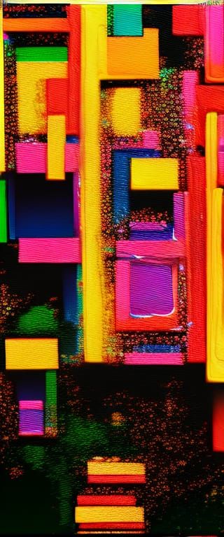 Abstract Graffiti Art with Square Boxes