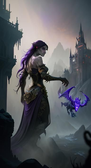 Horrifying Monster Castle in Detailed Matte Painting