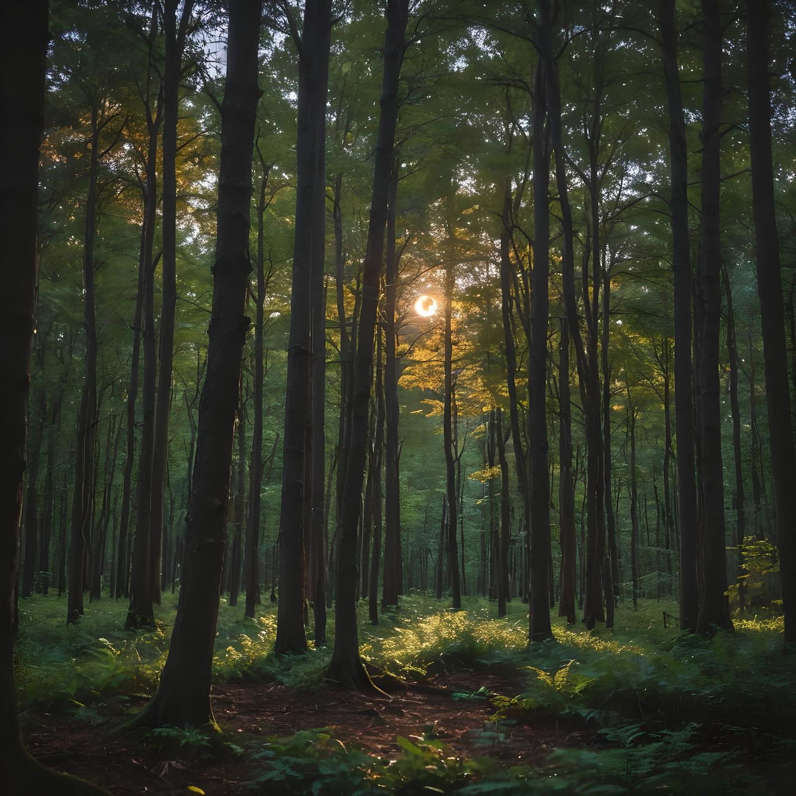 Colorful Moonlit Landscape Photography