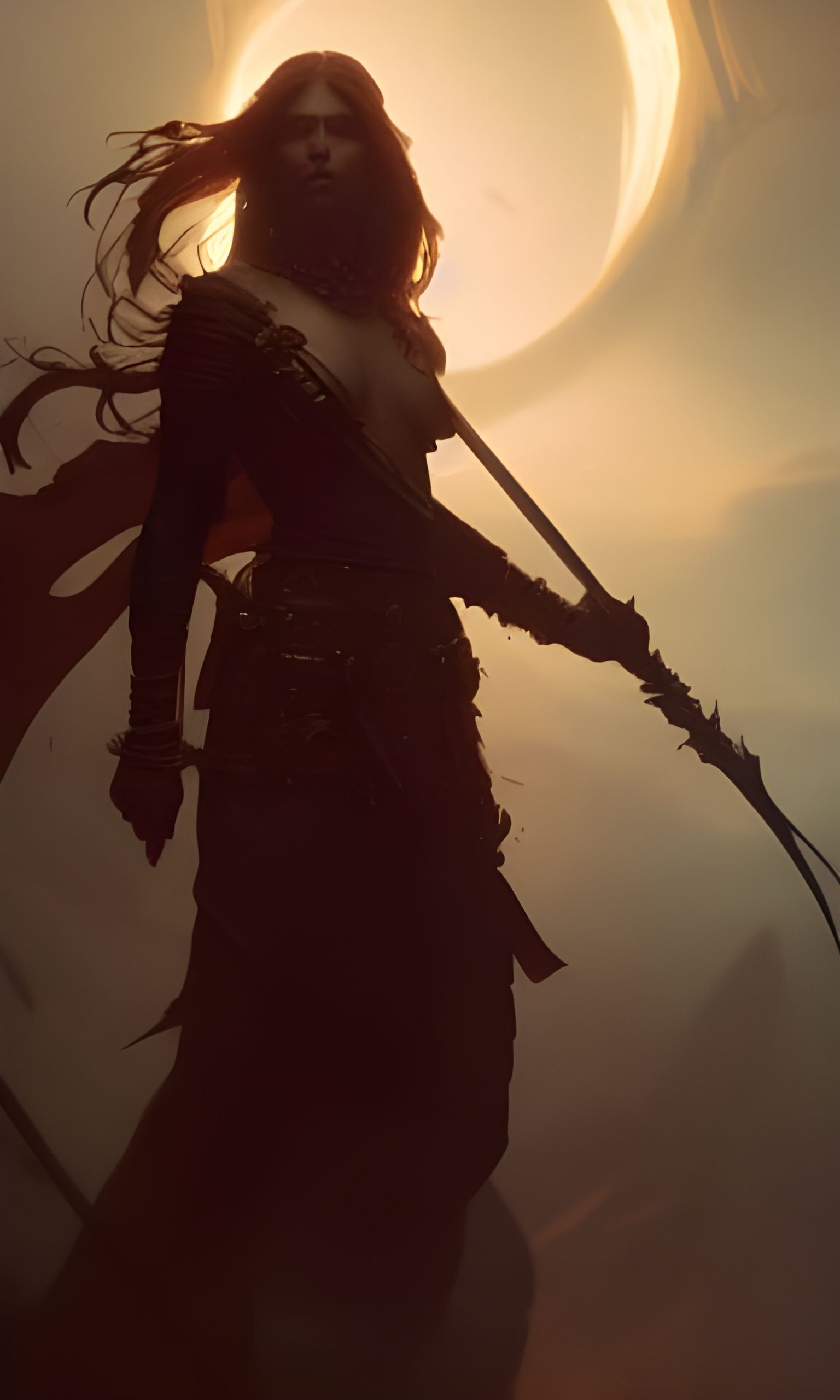 Epic Fantasy Heroine in Dark Fantasy Style