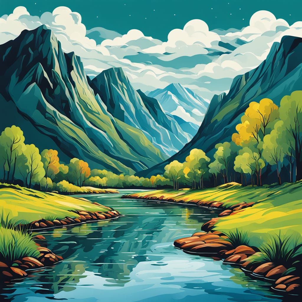 Un paisaje montañoso