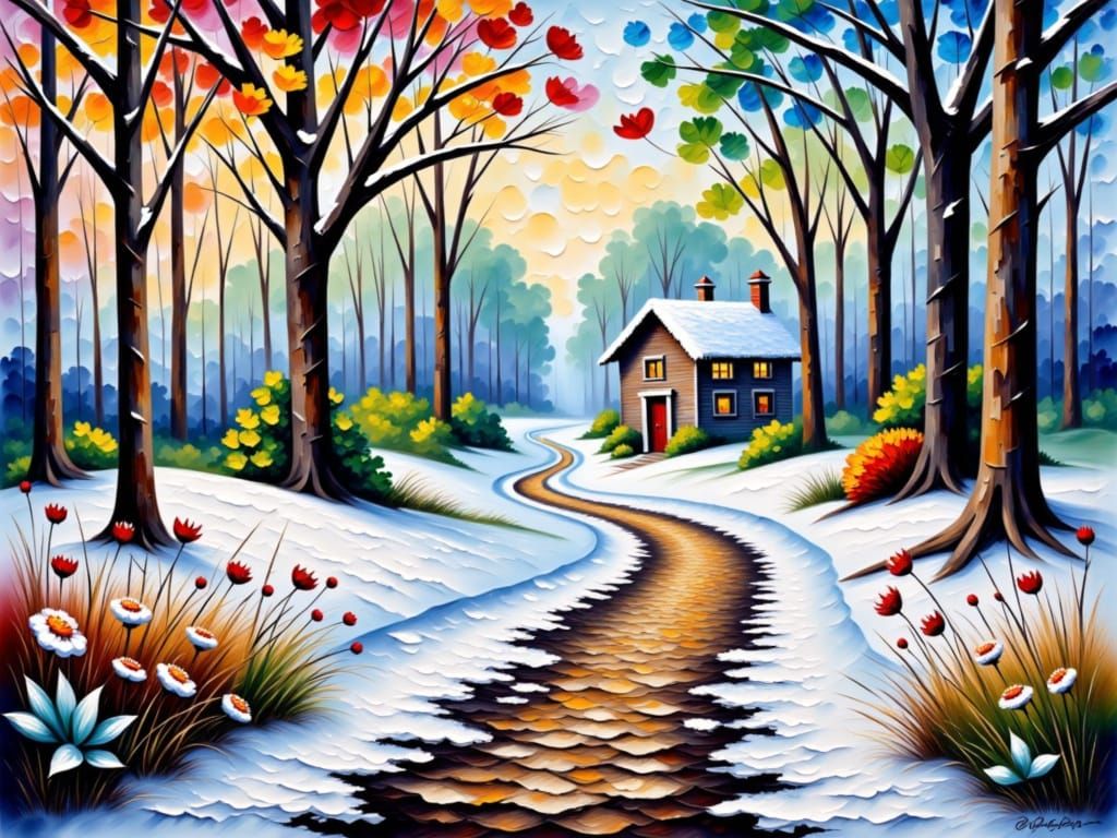 Winter: The house at the edge of the forest