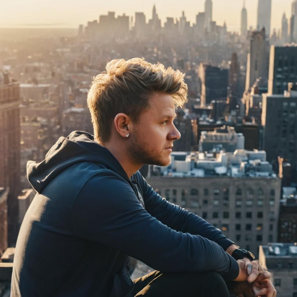 Contrasting Sunset Silhouette in New York City