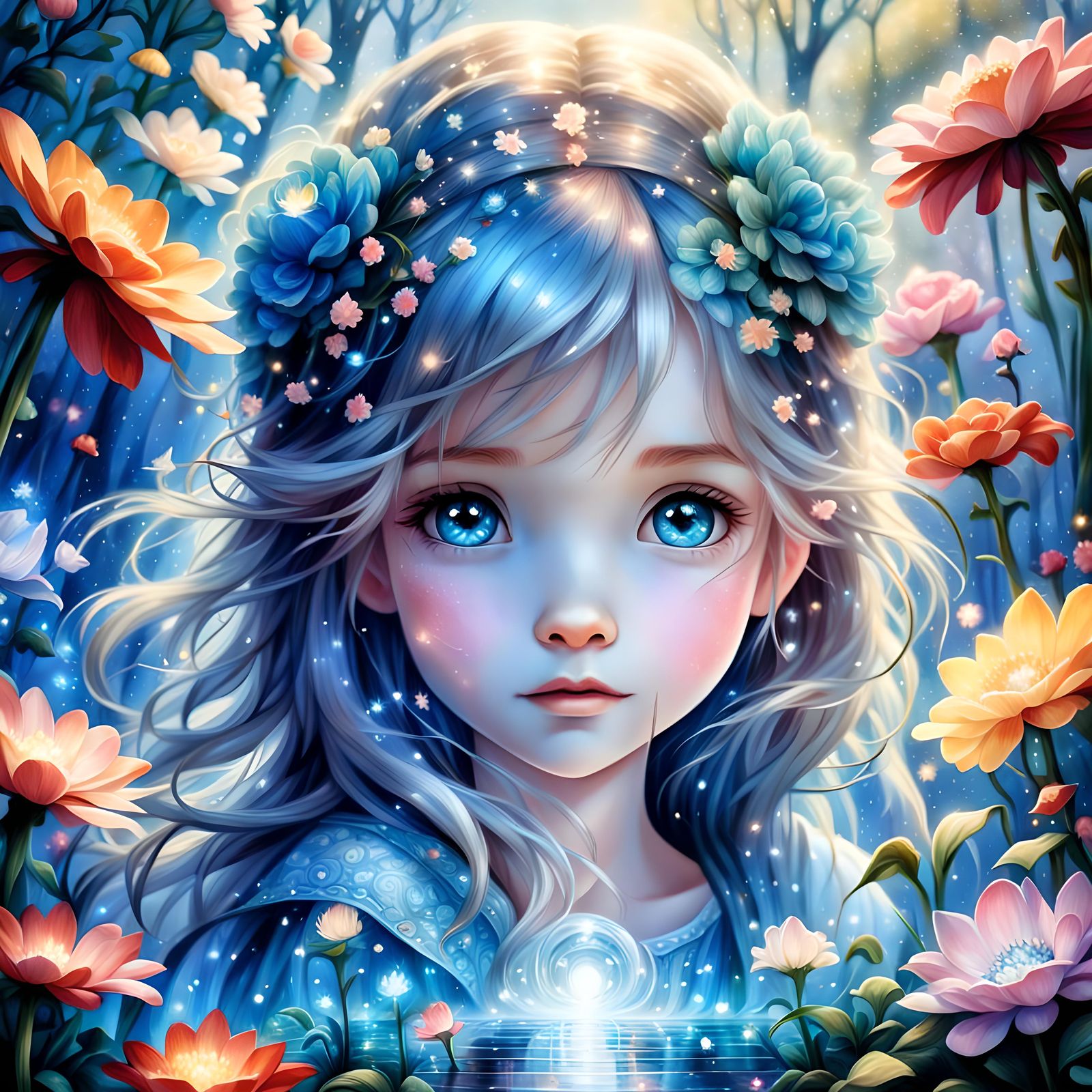 Dog-Fairy in Enchanted Garden: Hyperrealistic Macro Photo