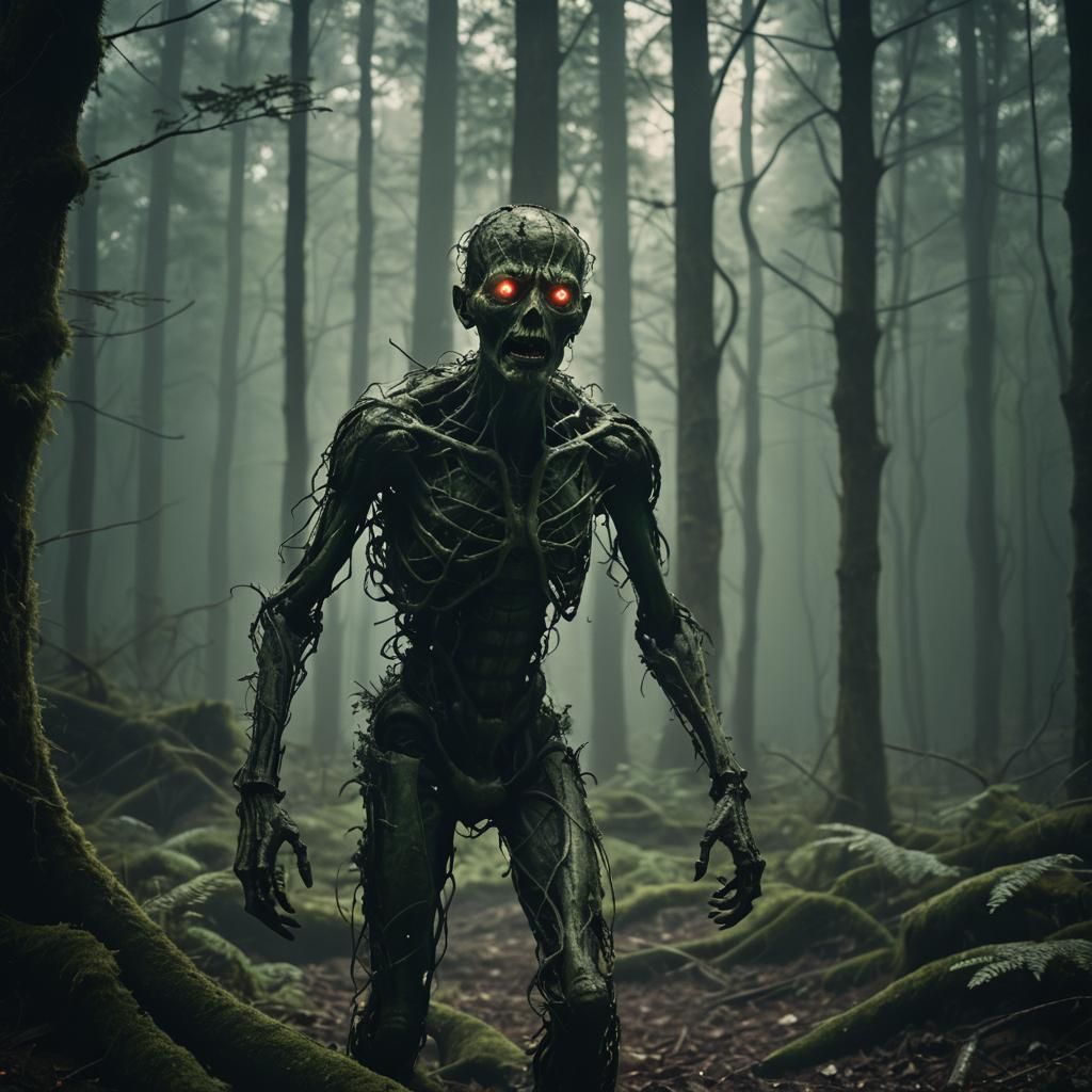 Terrifying Humanoid Feeds on Fear in Dark Forest