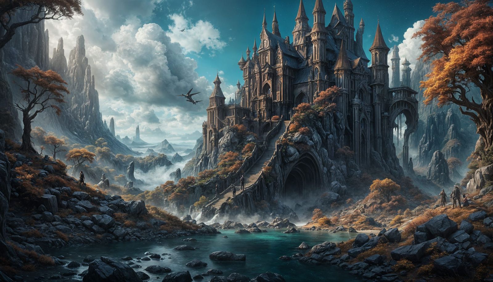 Fantastical Matte Painting in Deep Color