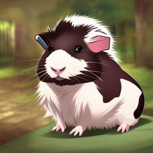 Anime Style Guinea Pig Art