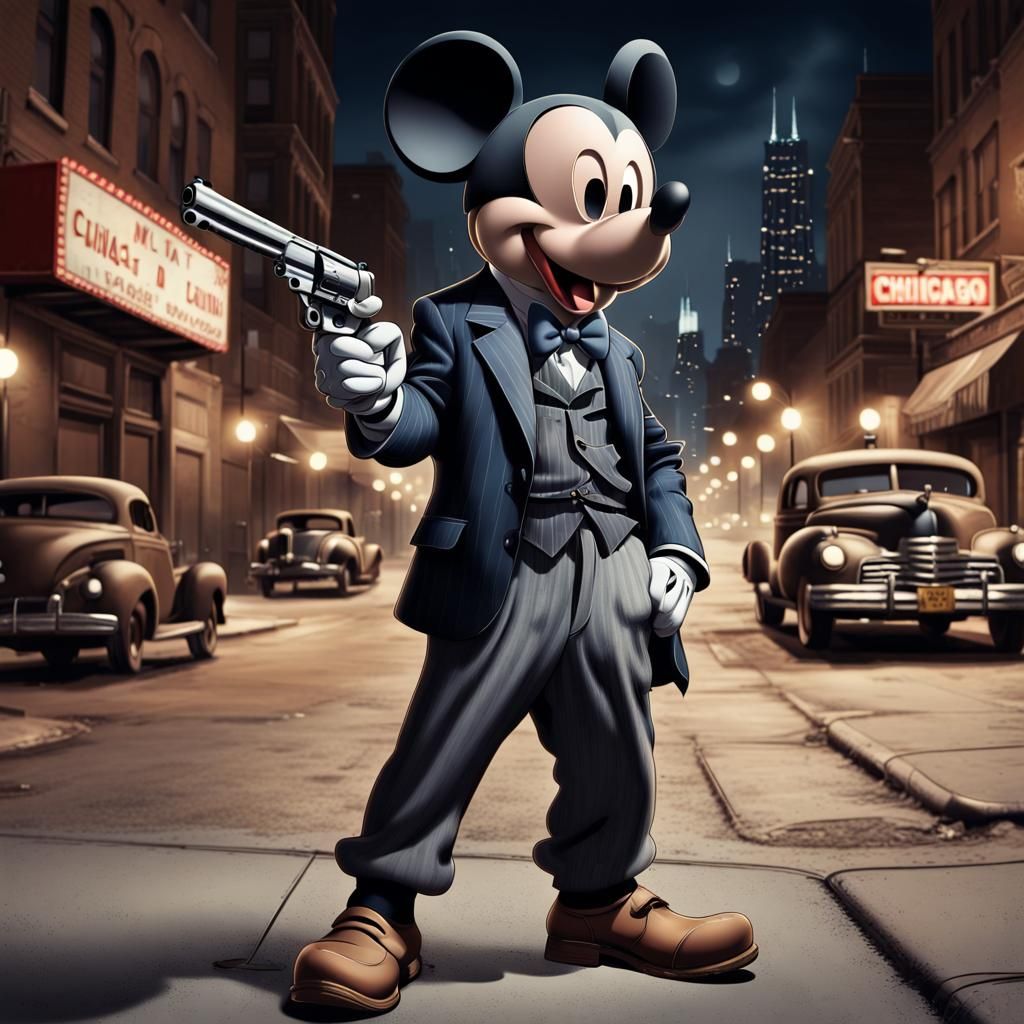 mickey mouse, gangster