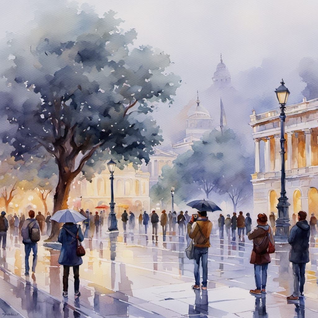 Golden Light on Ancient Athens