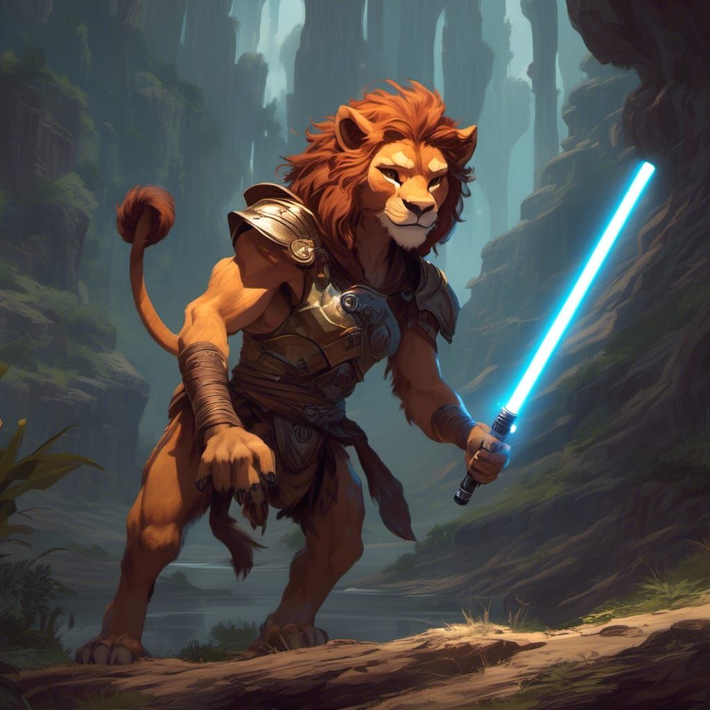 Jedi Knight Wemic with Lightsaber